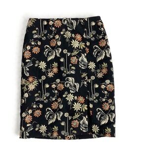 Ann Taylor Printing Floral‎ Slit Knee-Length Casual Pencil Skirt 6